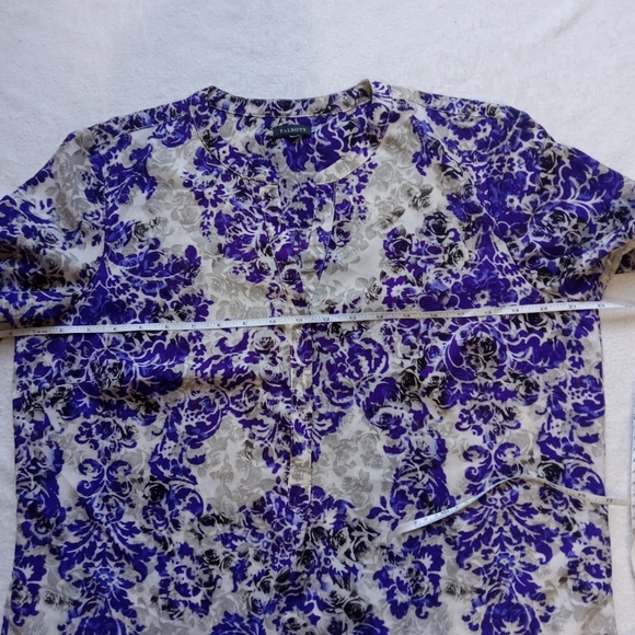 Talbots Longsleeve Floral Print Top size XL - Picture 6 of 8